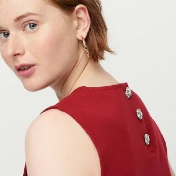 J crew Black Jeweled Button Back Ponte top sz S, $69.50 NWT - Picture 4 of 4